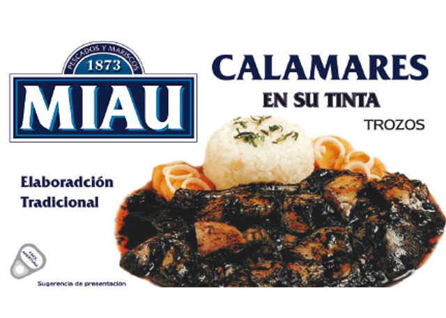 Squid in black ink Sauce (pieces)